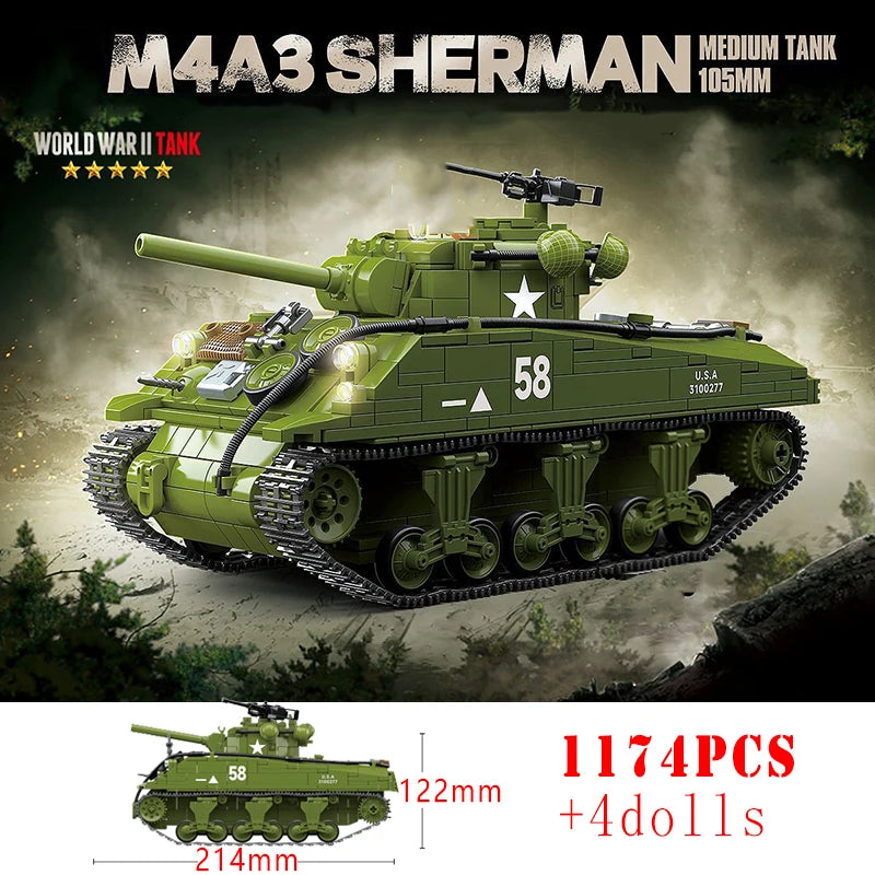 WW2 Military Classic Model Tiger Leopard KV-1 KV-2 IS-2 Heavy Tank Collection Model