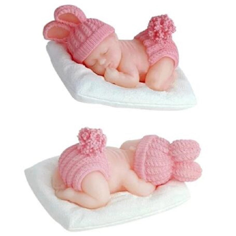 3D Sleep Baby Candle Silicone Mold DIY Cute Child Portrait Plaster Soap Resin Molds