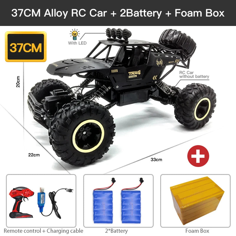 ZWN 1:12 / 1:16 4WD RC Car With Led Lights 2.4G Radio Remote Control Cars Buggy