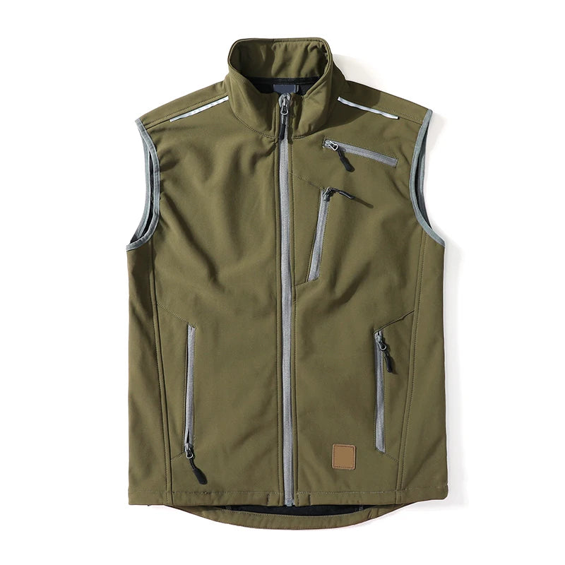 Golf Vest for Men Fleece Softshell Sports Outdoor Hiking Vest