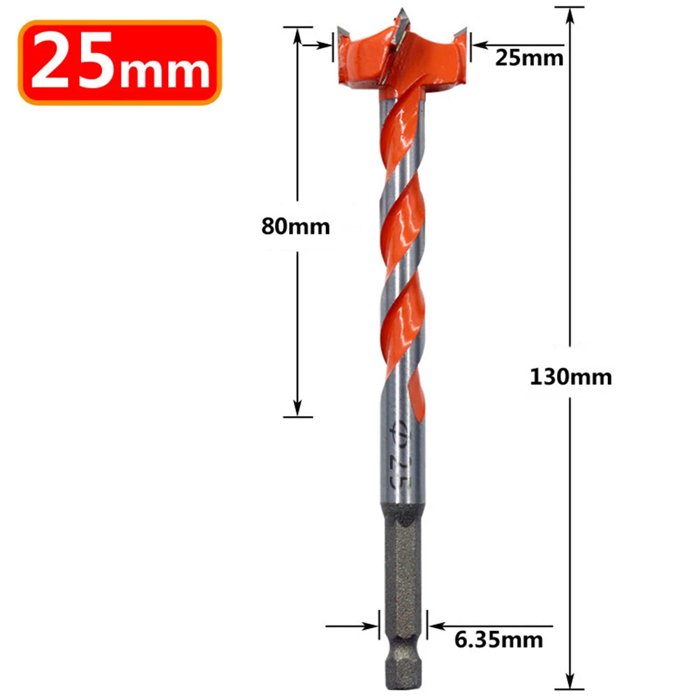 1PC Extended Woodworking Hole Opener Alloy Thread Drill Bit