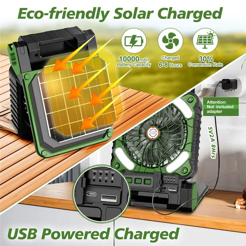 Solar Powered Camping Fan