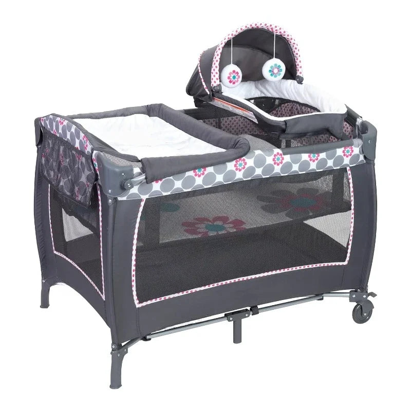 Hot Products.Deluxe II Nursery Center® Playard, Daisy Dots