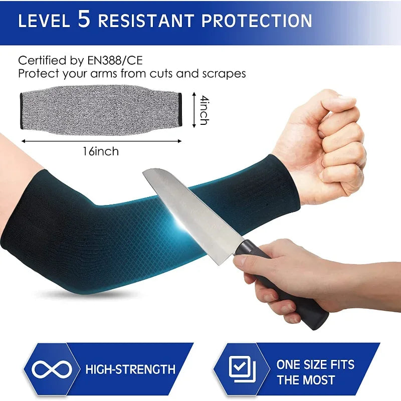 1pcs Level 5 HPPE Outdoor Work Safety Arm Guard Sleeve