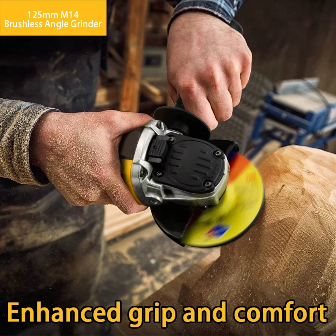 125-millimeter 21V lithium-ion battery brushless angle grinder
