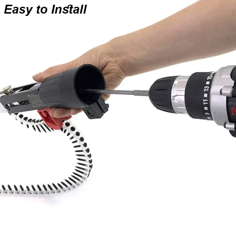 Automatic Screw Driver Chain Nail Gun Adapter Electric Drill Nozzle
