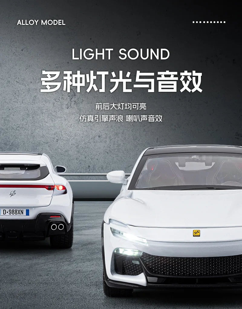1: 22 pull FVU simulation alloy sports car model