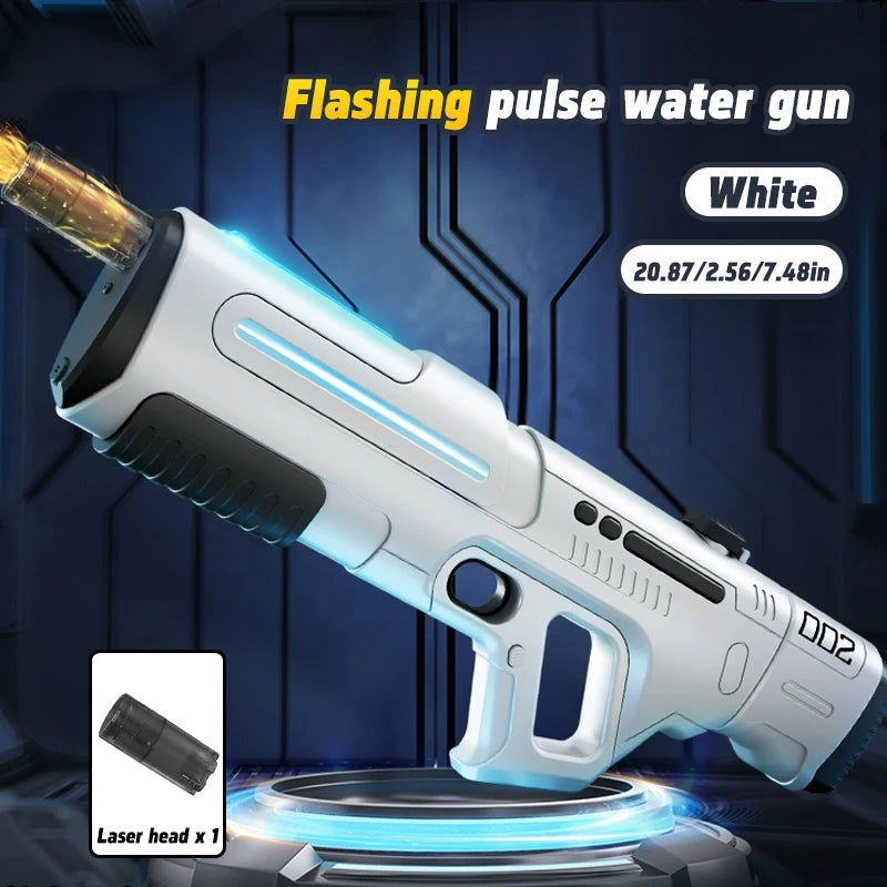 Pulse Electric Continuous Firing Water Gun Powerful Water Spray Laser Toy Gun