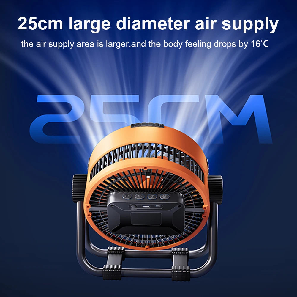 Camping Fan 20000mAh Rechargeable Portable Outdoor Camping Fan