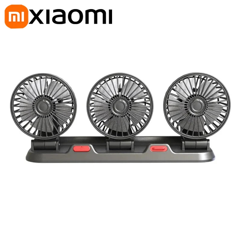 Xiaomi Car Fan 360° Adjustable 3 Head Air Fan Automotive Electric Fan
