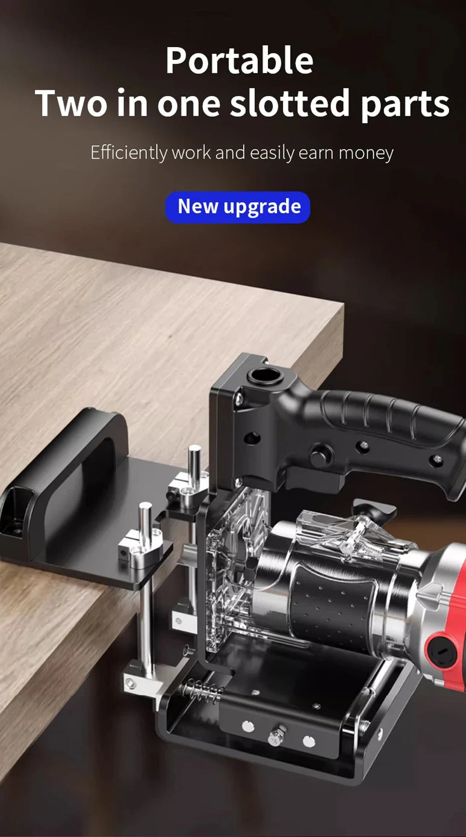 2 in 1 Woodworking Slotting Locator Compact Router