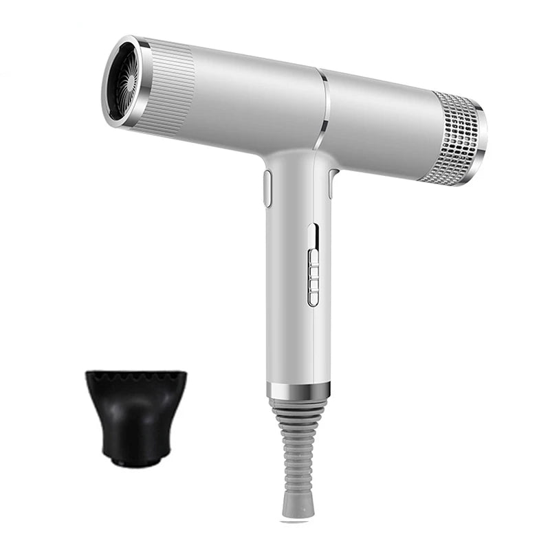 Low noise cold and hot negative ion hair dryer