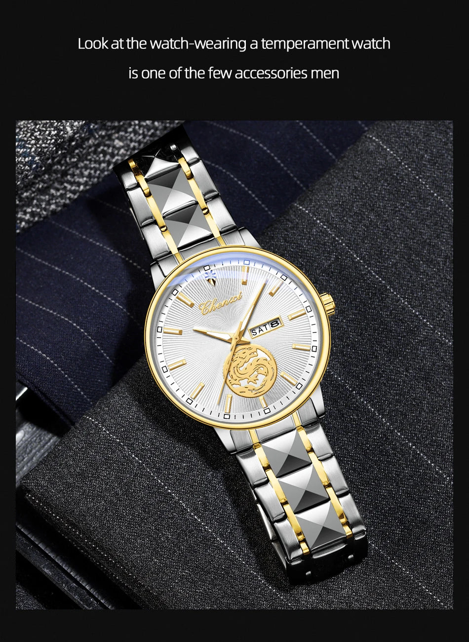 CHENXI Business Luxury Men Watches Quartz Stainless Steel Wrsitwatches