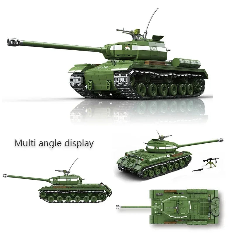 WW2 Military Classic Model Tiger Leopard KV-1 KV-2 IS-2 Heavy Tank Collection Model