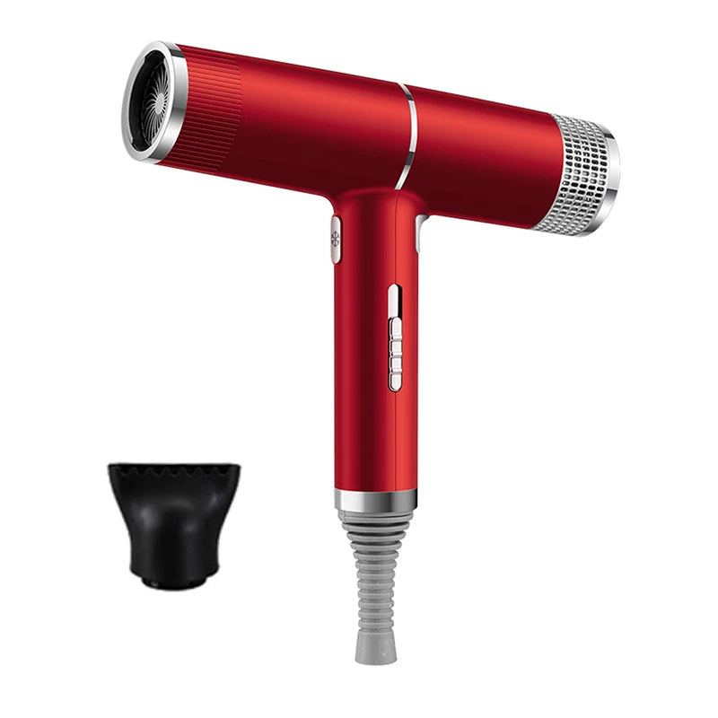 Low noise cold and hot negative ion hair dryer