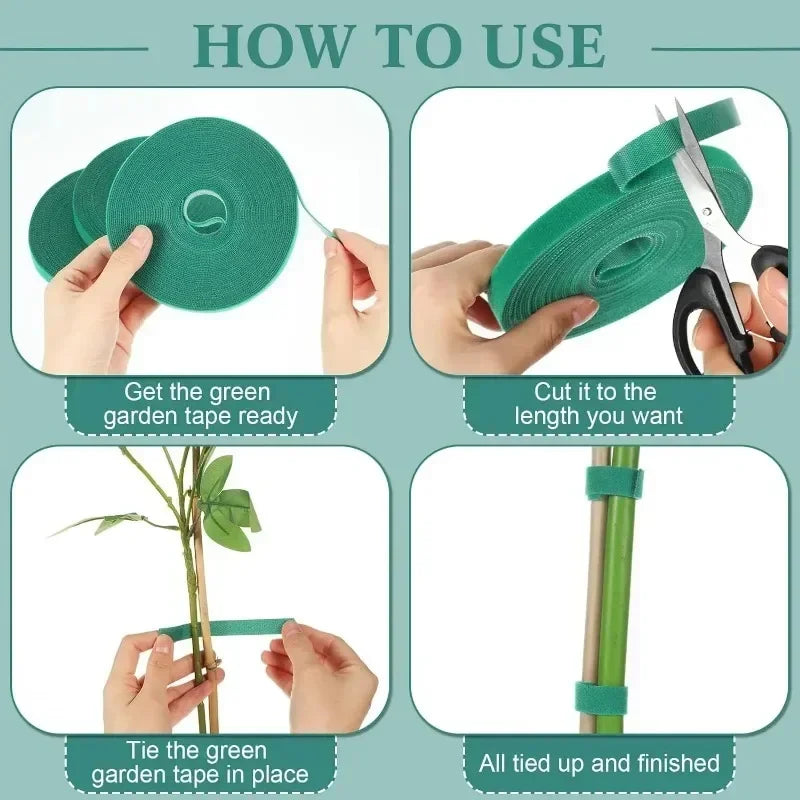 Garden Tape Nylon Cable Tie for Plants Flowers Growing Climbing Reusable Plant Support Hook-and-loop Fastener Garden Accessories