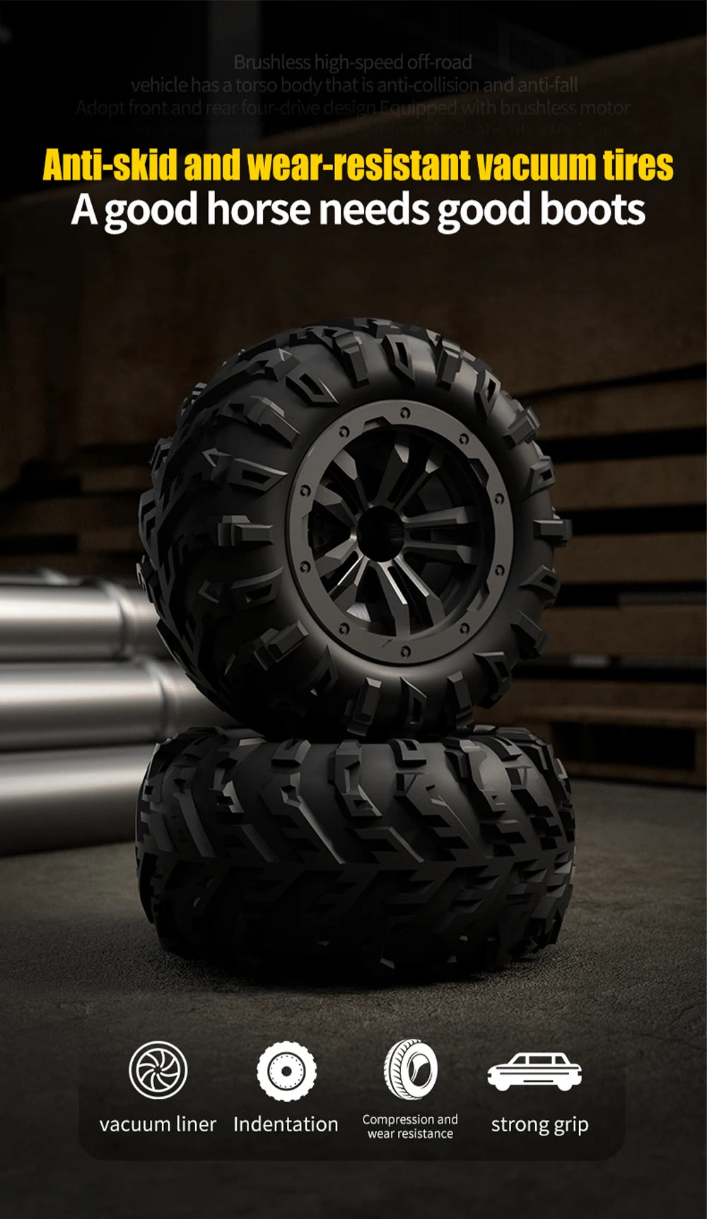 JJRC 1:16 4WD RC Car 70KM/H With Led Lights 2.4G Inductor Remote Control Off-Road Cars