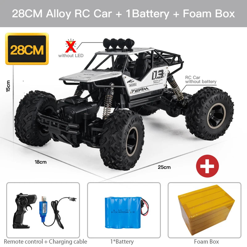 ZWN 1:12 / 1:16 4WD RC Car With Led Lights 2.4G Radio Remote Control Cars Buggy