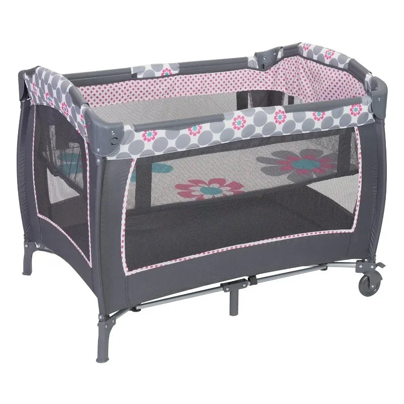 Hot Products.Deluxe II Nursery Center® Playard, Daisy Dots