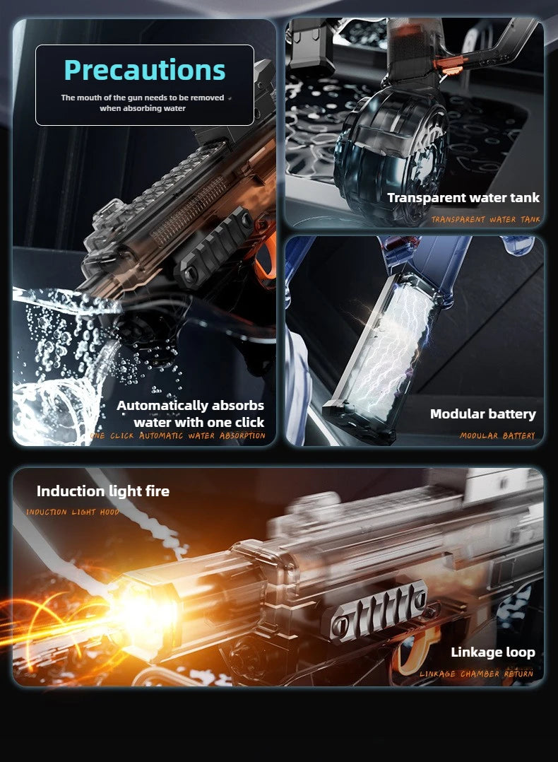 MK3 Simulation Shooting Flames Electric Water Gun