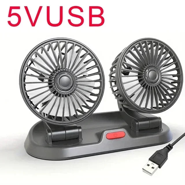 5V Triple Head Car Fan