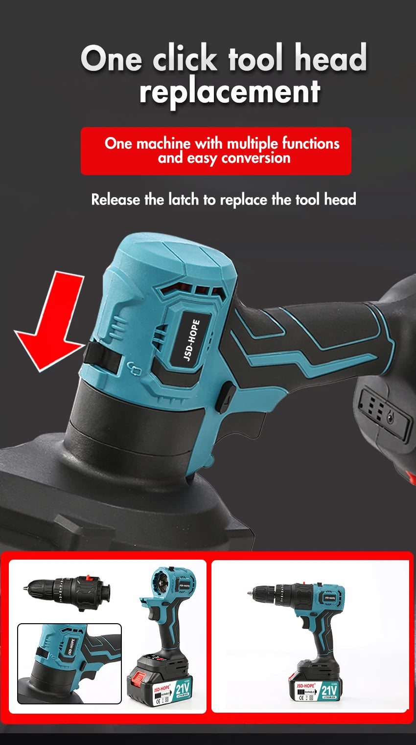 Hand drill hammer drill to household electric hammer