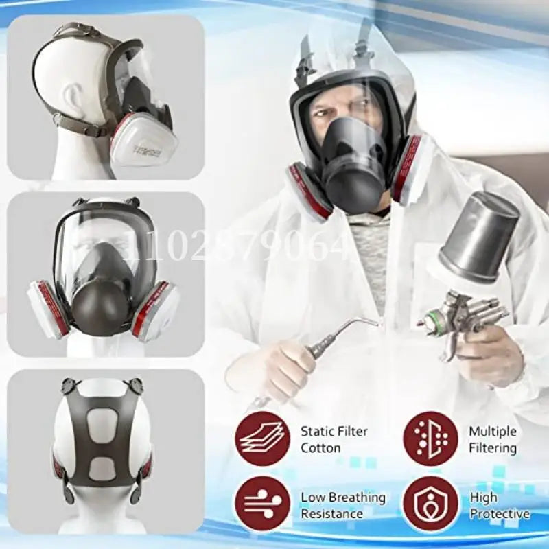 SJL 27 In 1 6800 Industrial Painting Spraying Respirator Gas Mask