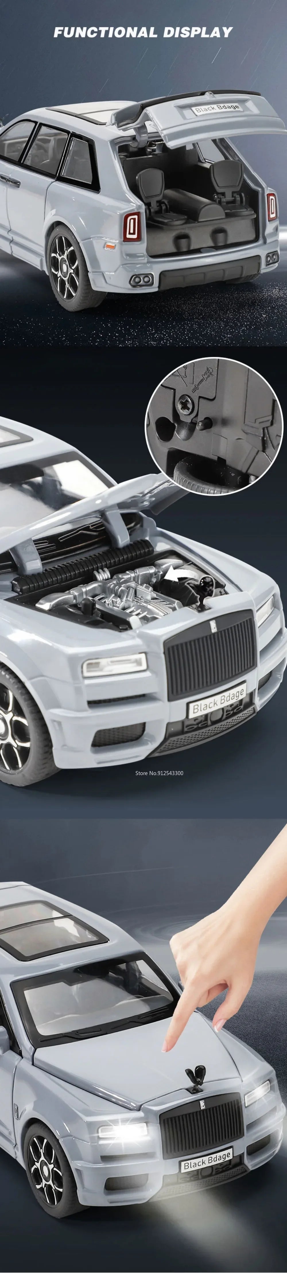 1:32 Alloy Rolls Royce Cullinan SUV Model Car