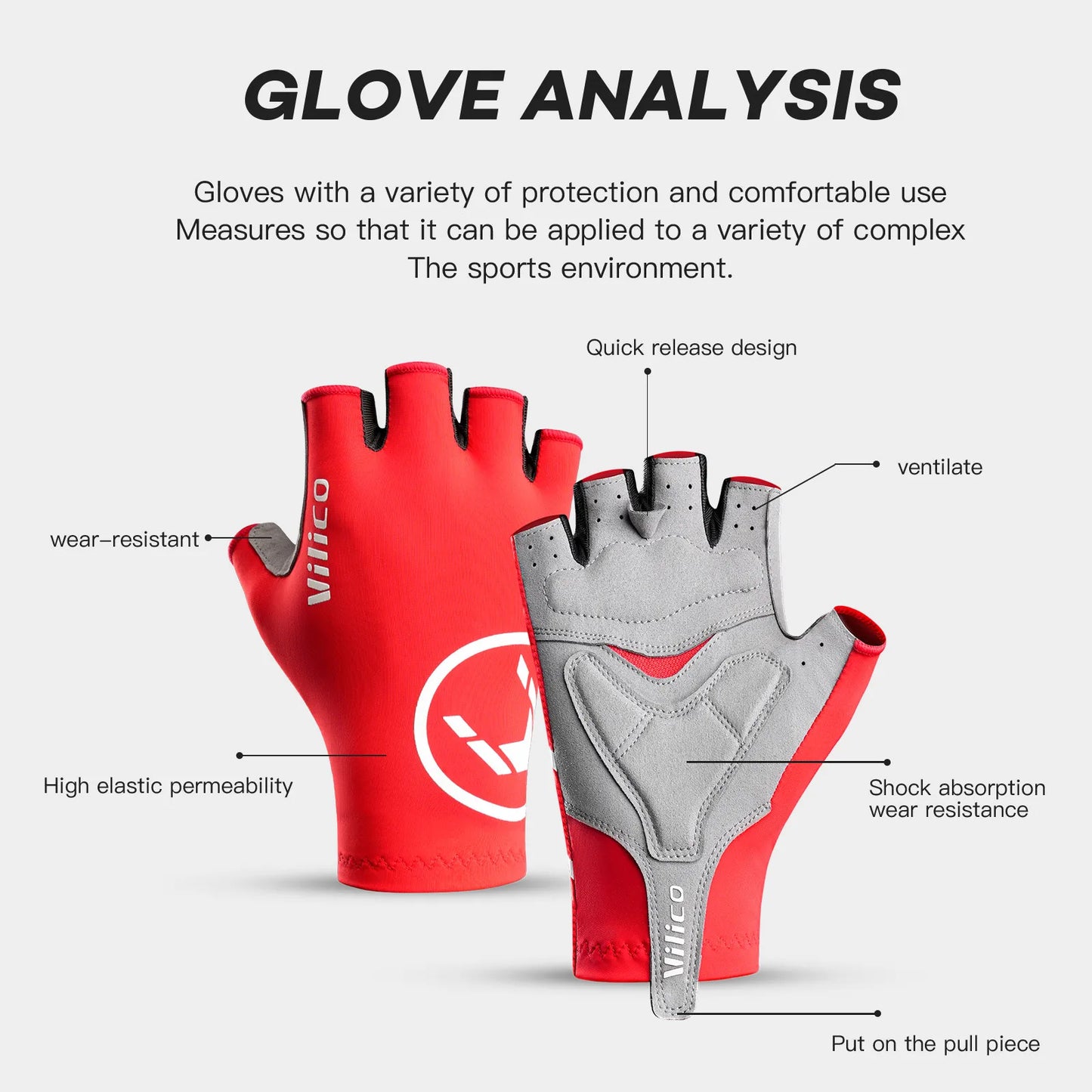 Breaking Wind Cycling Half Finger Gloves