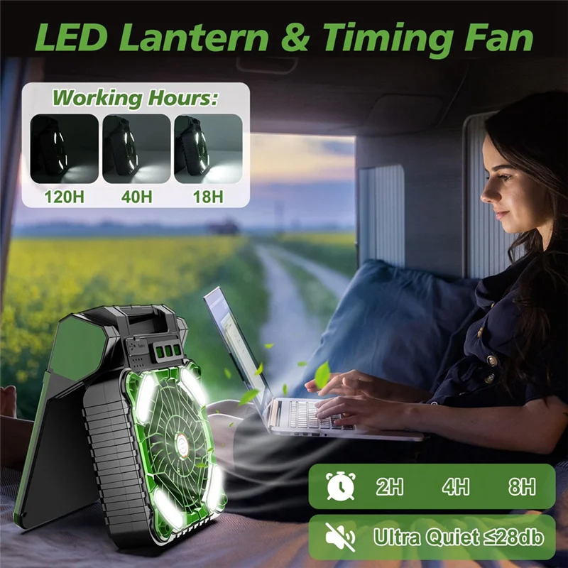Solar Powered Camping Fan