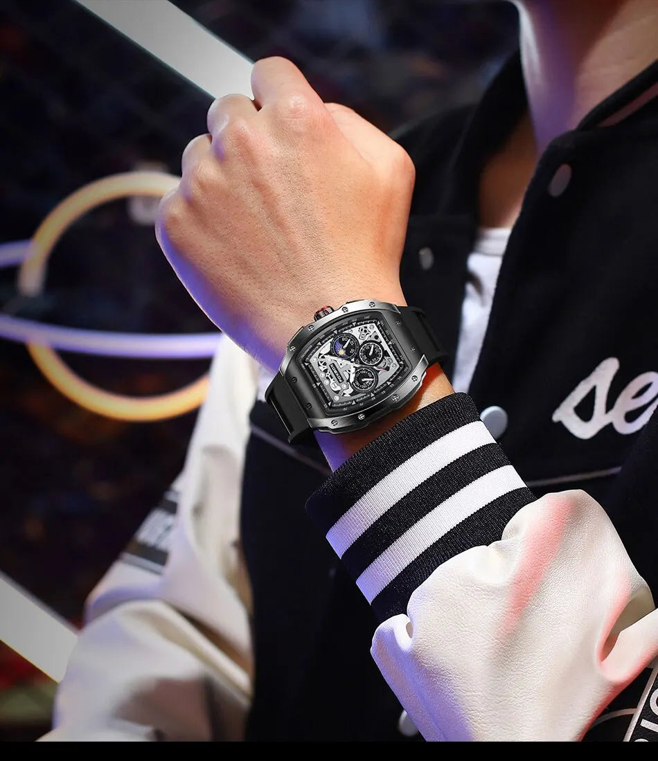 Luxury Mens Watches Business Waterproof Military Quartz Chronograph Wristwatch