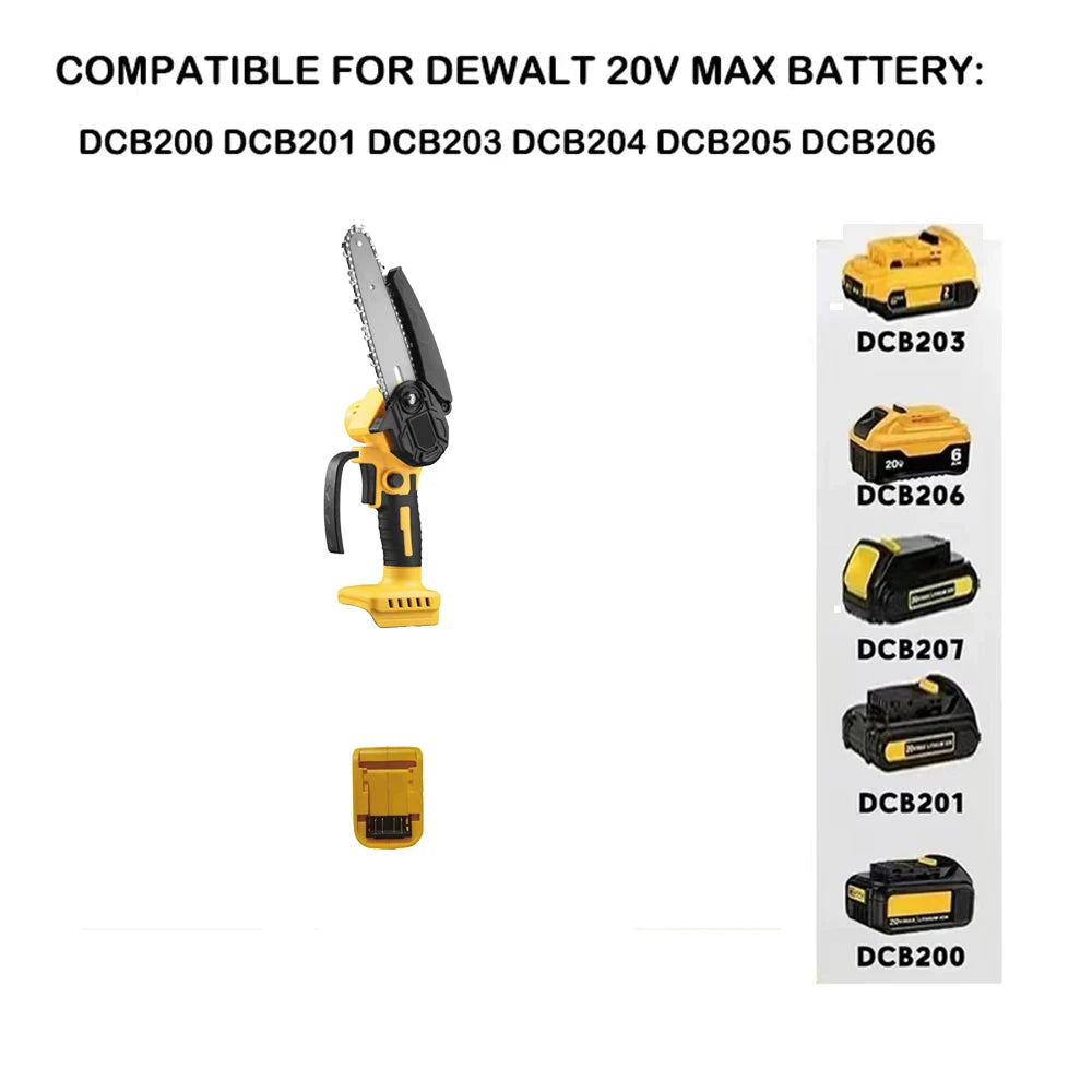 Mini Chainsaw 4/6InCordless Woodworking Handheld Garden Electric Saw