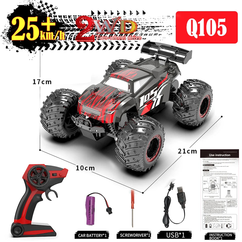 JJRC 1:16 4WD RC Car 70KM/H With Led Lights 2.4G Inductor Remote Control Off-Road Cars
