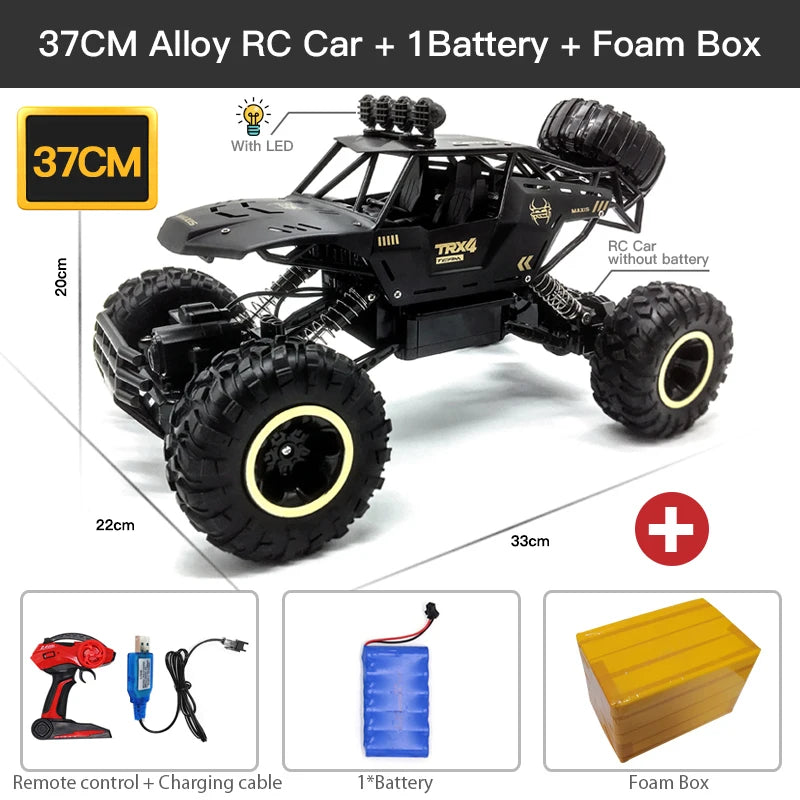 ZWN 1:12 / 1:16 4WD RC Car With Led Lights 2.4G Radio Remote Control Cars Buggy