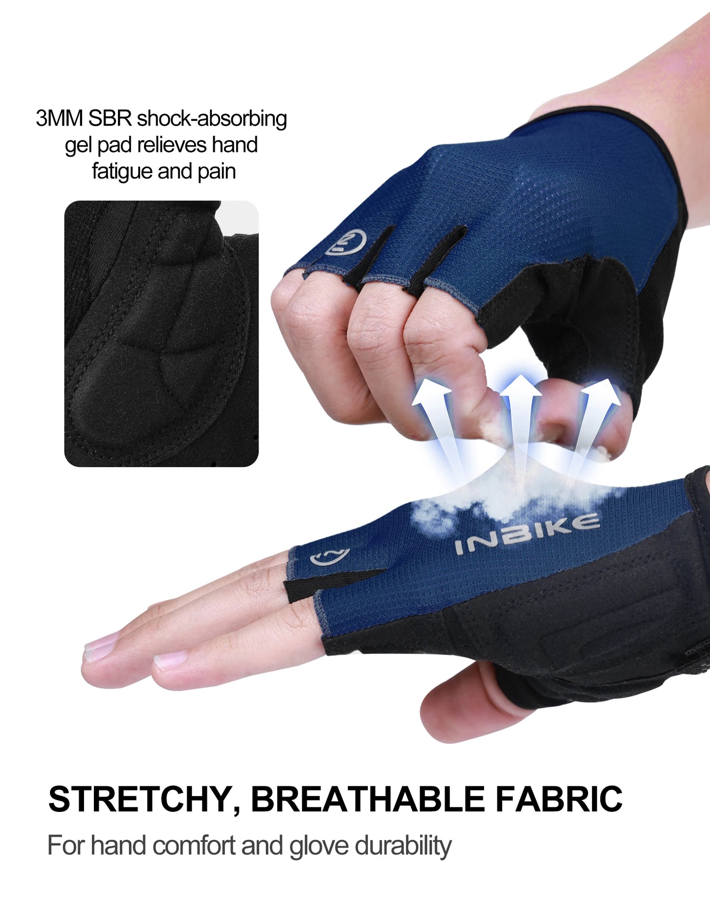 INBIKE Half Finger Cycling Gloves Summer Bicycle Gloves