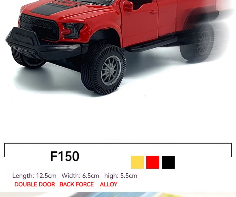 1:36 Scale F-150 Alloy Car Model - Spring-Back Action Toy