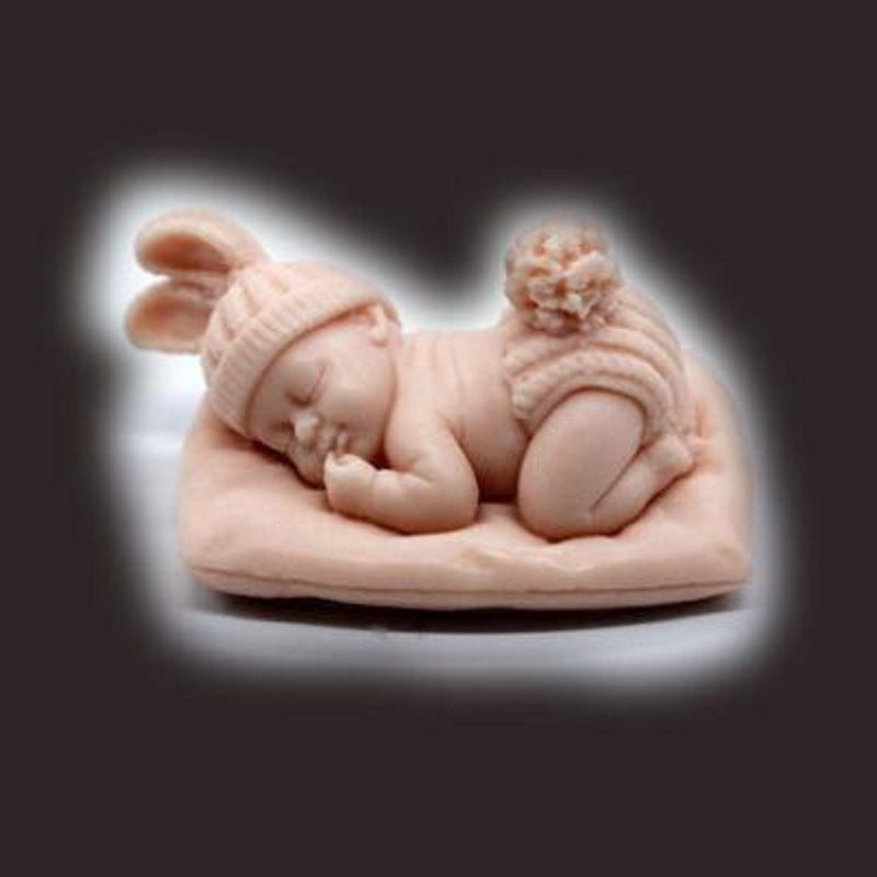 3D Sleep Baby Candle Silicone Mold DIY Cute Child Portrait Plaster Soap Resin Molds