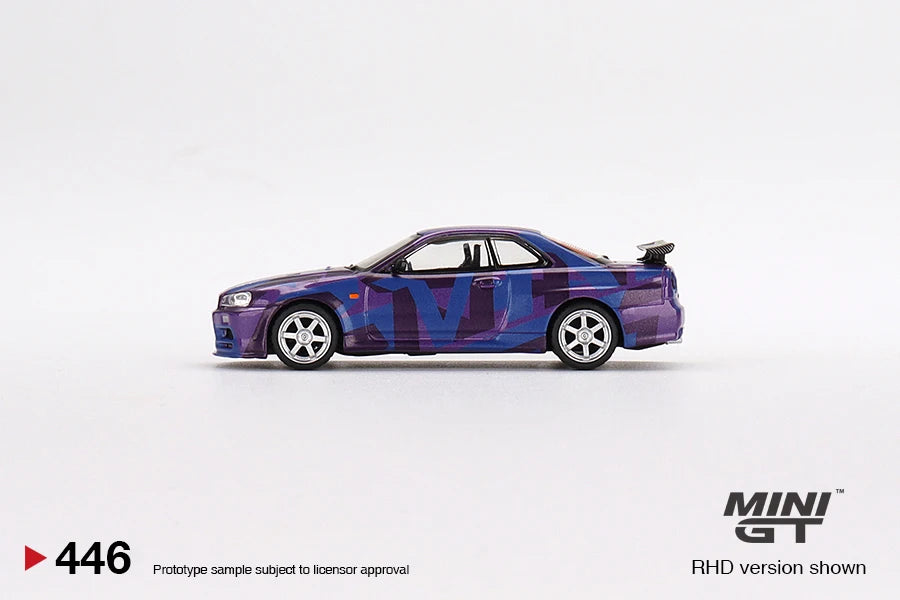 MINIGT 1/64 Nissan Skyline GT-R (R34) V-Spec II Alloy Car Model