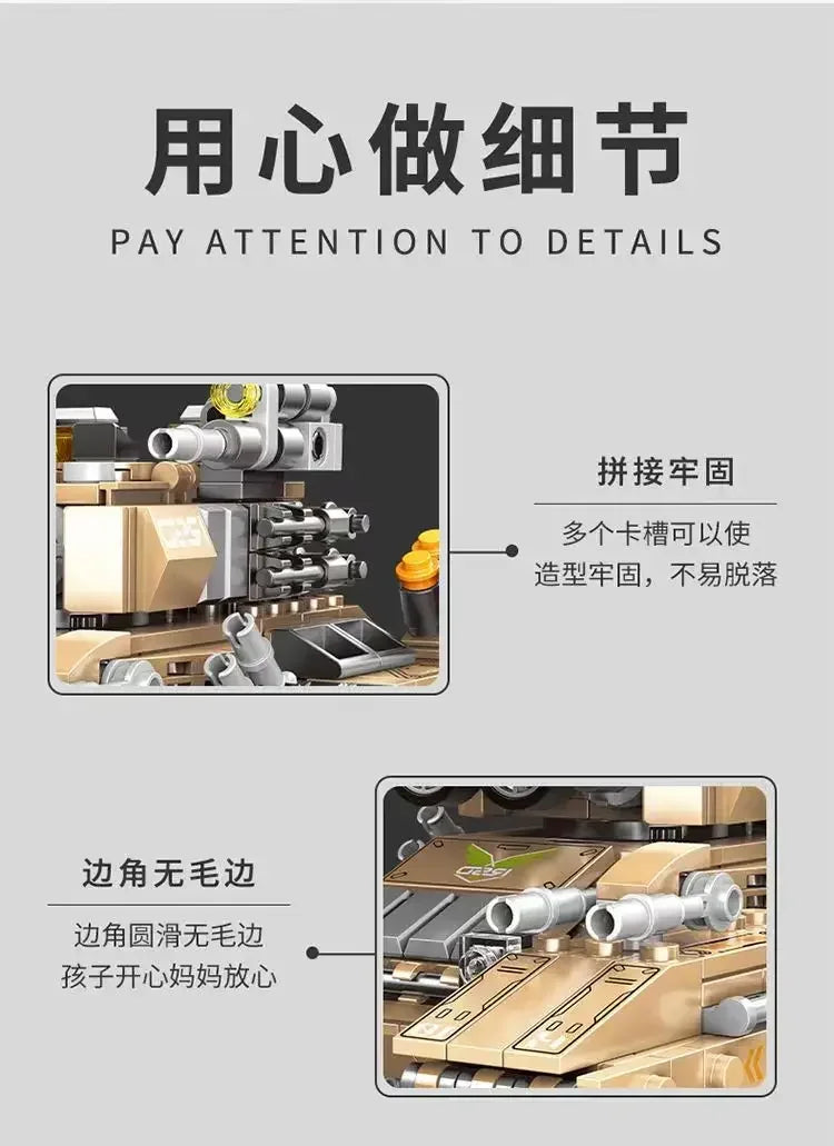 Newest 1028pcs World War 2 Military Vehicle Tank