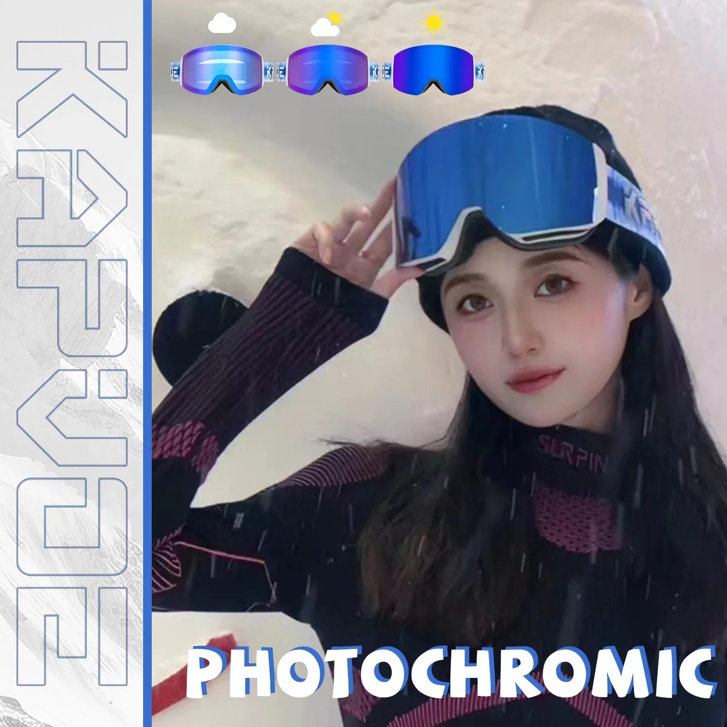 Kapvoe Photochromic Ski Goggles