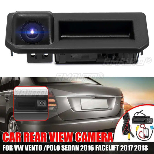 Rear Trunk Tailgate Back Door Handle Rear View Parking Backup Camera HD