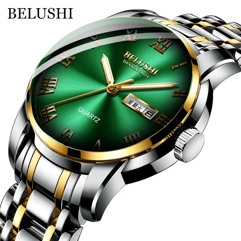 BELUSHI Top Brand Watch Men Stainless Steel