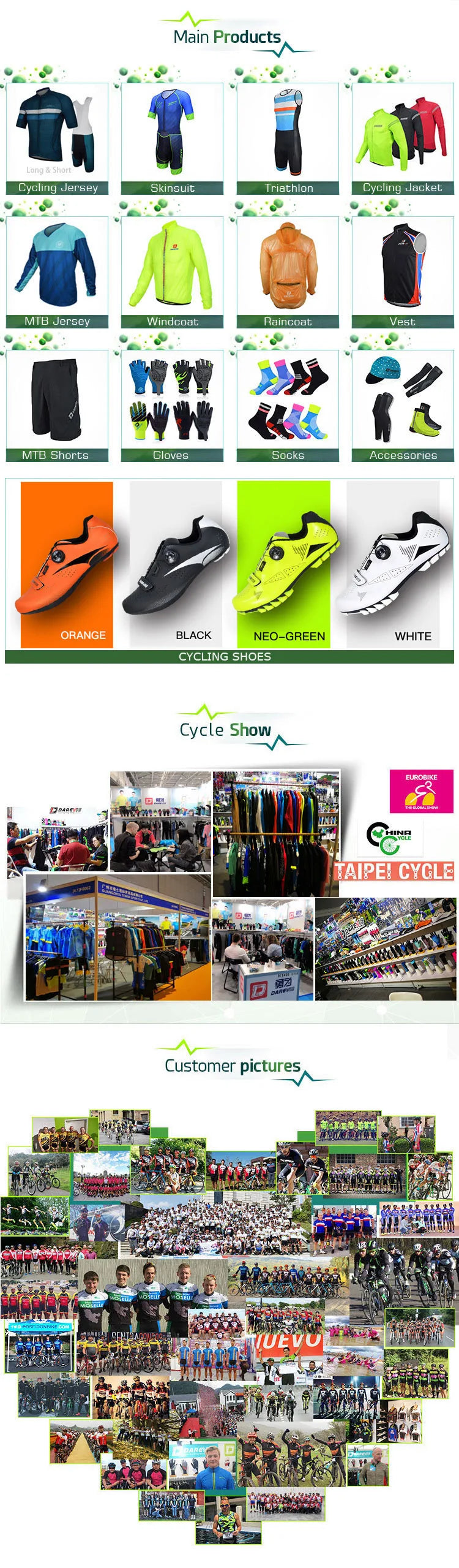 Darevie Custom Water Resistant Pro Team Cycling Wear
