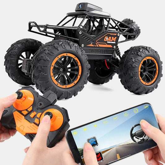 Alloy Rc Car With HD 720P WIFI FPV Camera Machine on Remote Control Stunt 1:18 2.4G SUV Radio Control Climbing Toys
