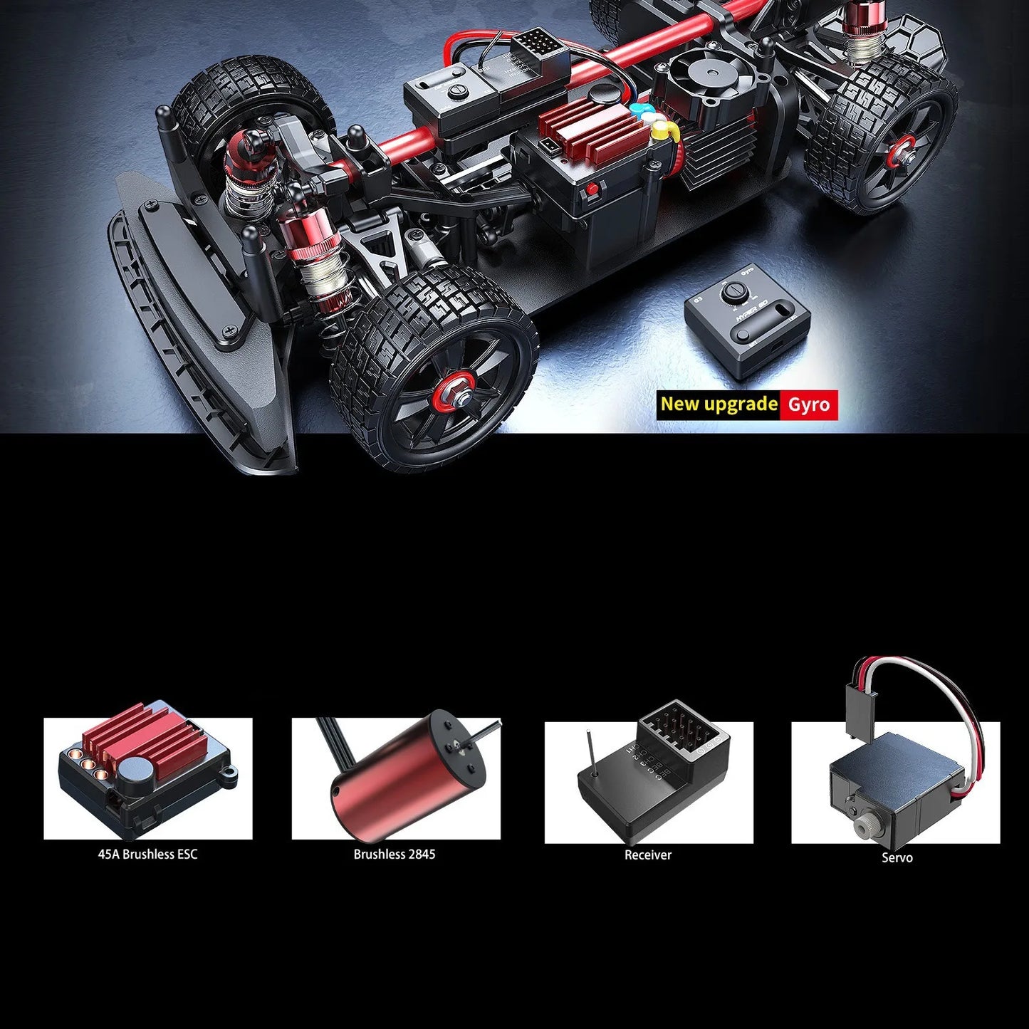 1/14 Drift RC Cars Racing Car Remote Control 55KM/H Brushless RC Trucks Rc Car Toys