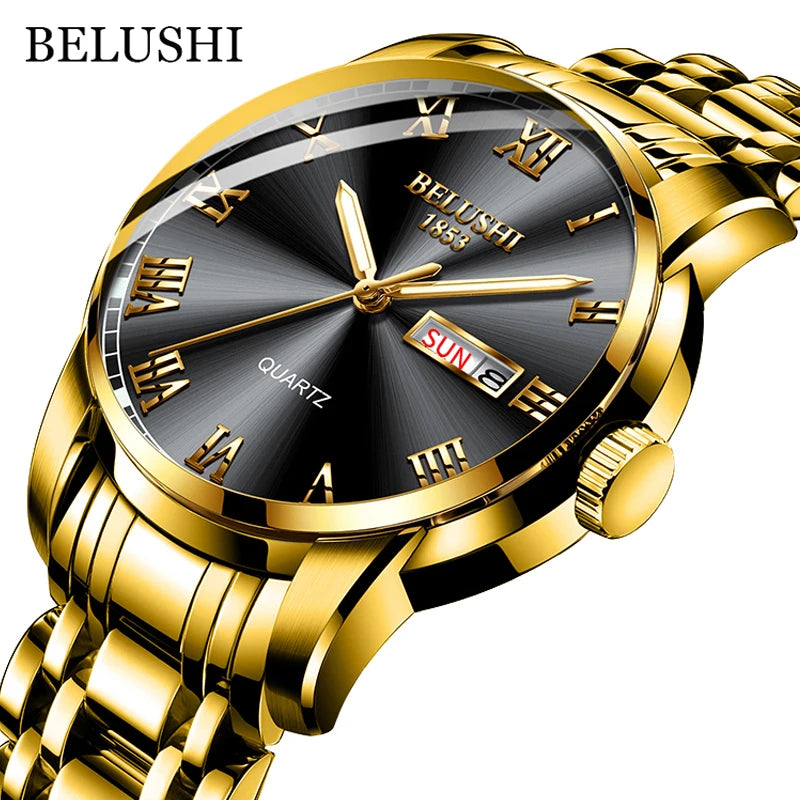 BELUSHI Top Brand Watch Men Stainless Steel