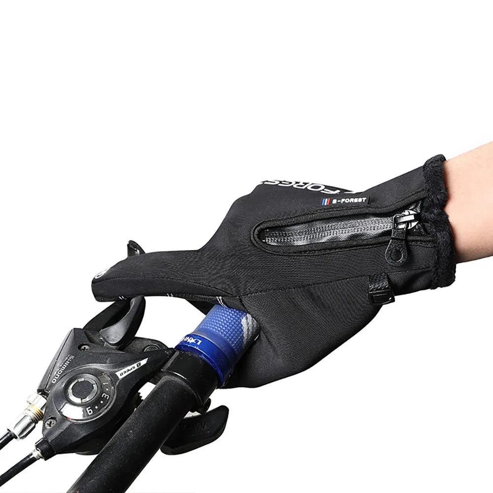 Cycling Gloves Moto Gloves Winter Thermal Fleece Lined Winter Water Resistant