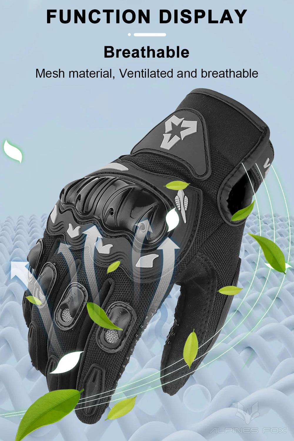 VEMAR Summer Motorcycle Gloves Men Black Full Finger Touchscreen
