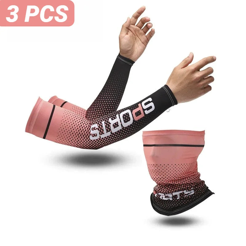 2PCS Summer Fashio Sunscreen Ice Silk Sleeve UV Sun Protection
