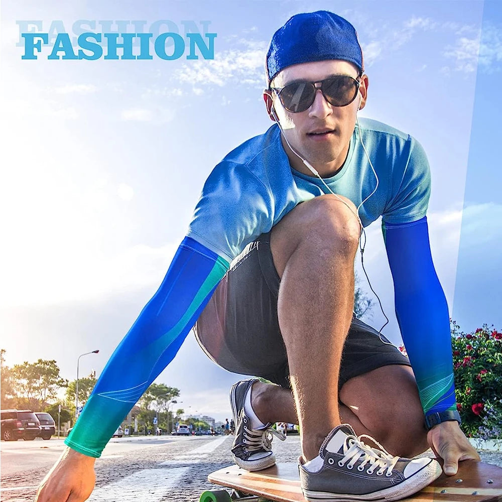 1 pair Cool Cycling Sport Cooling Arm Sleeves
